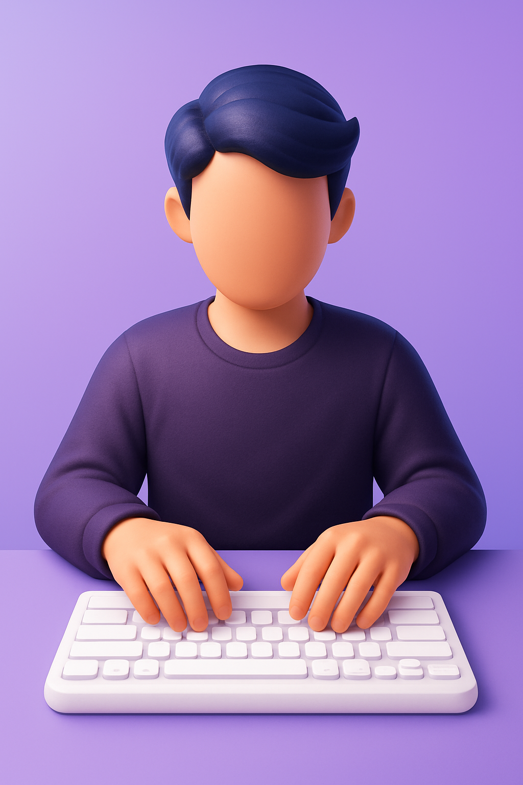 Typing Illustration